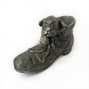 Pewter Dog  Figure No One Can Fill Your Shoes Vintage Gift Stocking Stuffer